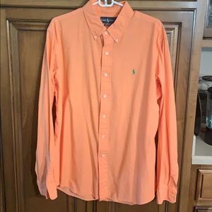 Ralph Lauren Clemson orange button down - sz XL